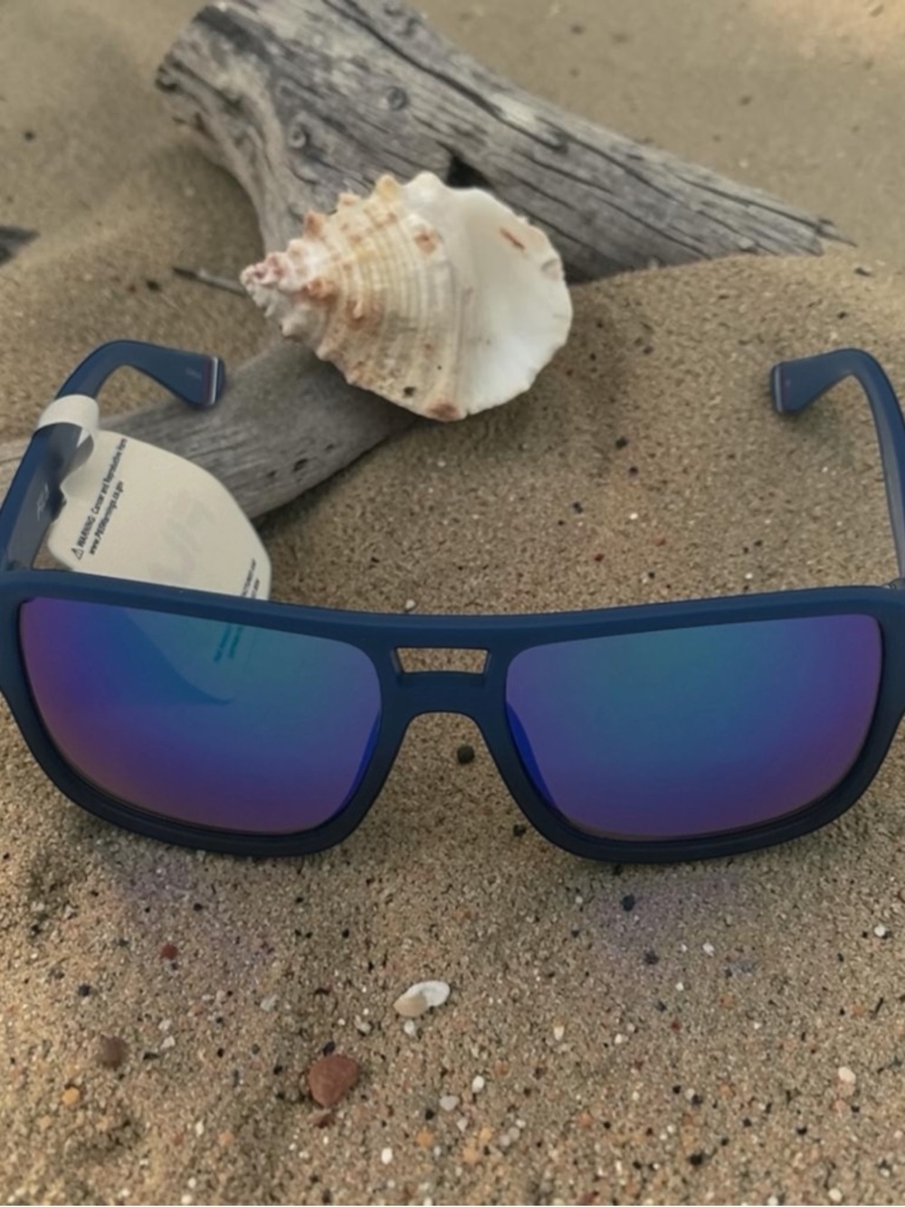 Fila Unisex Sunglass Plastic Rectangle Aviator Blue / Blue Mirror SF9344 U66V